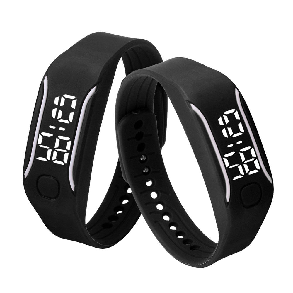 LED Digital Sport Watches Silicone Rubber Running Watch