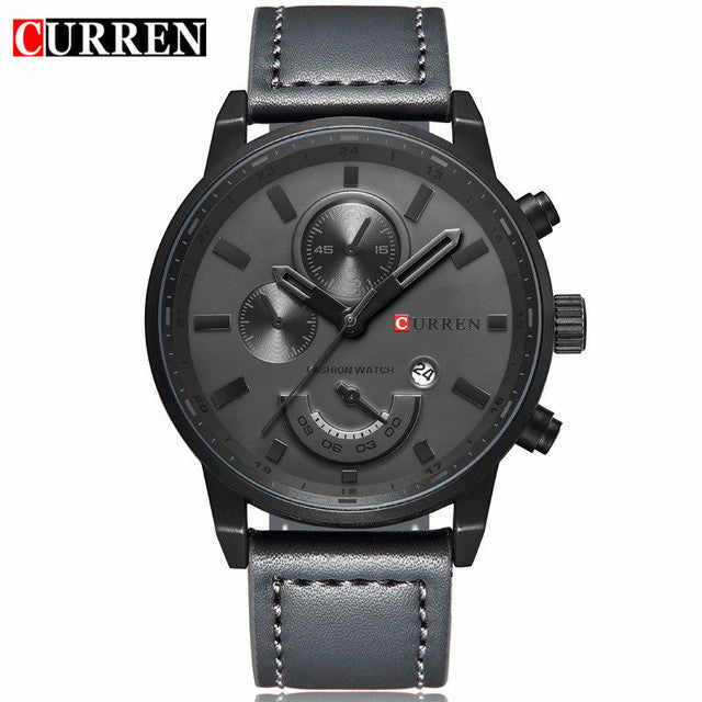 Curren Quartz Watch Men Top Brand Luxury Leather