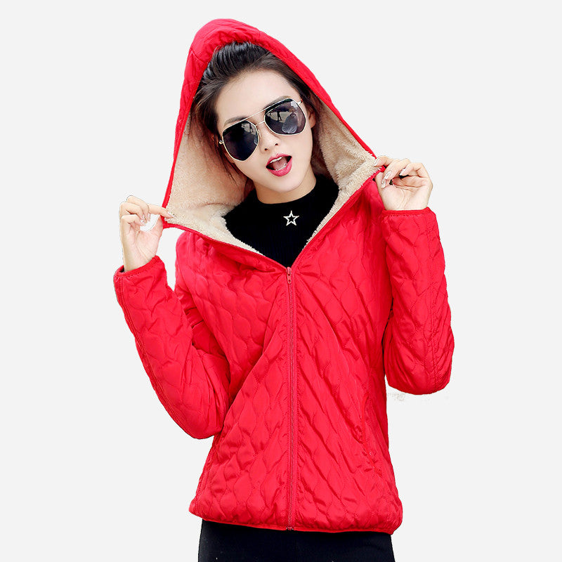 Hooded Fleece Women Winter Jacket 2017