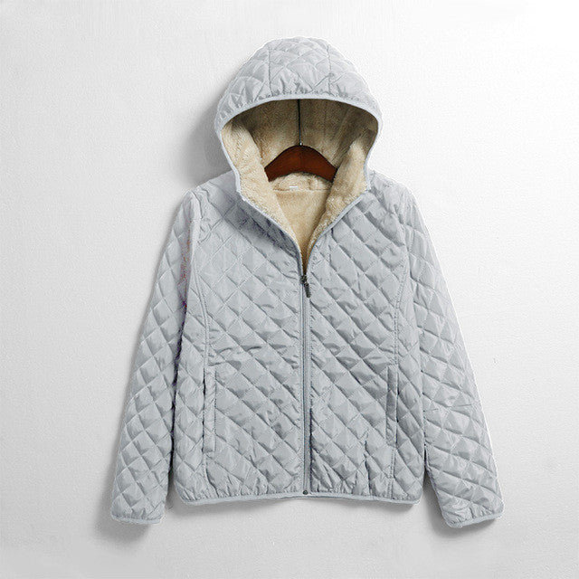 Hooded Fleece Women Winter Jacket 2017