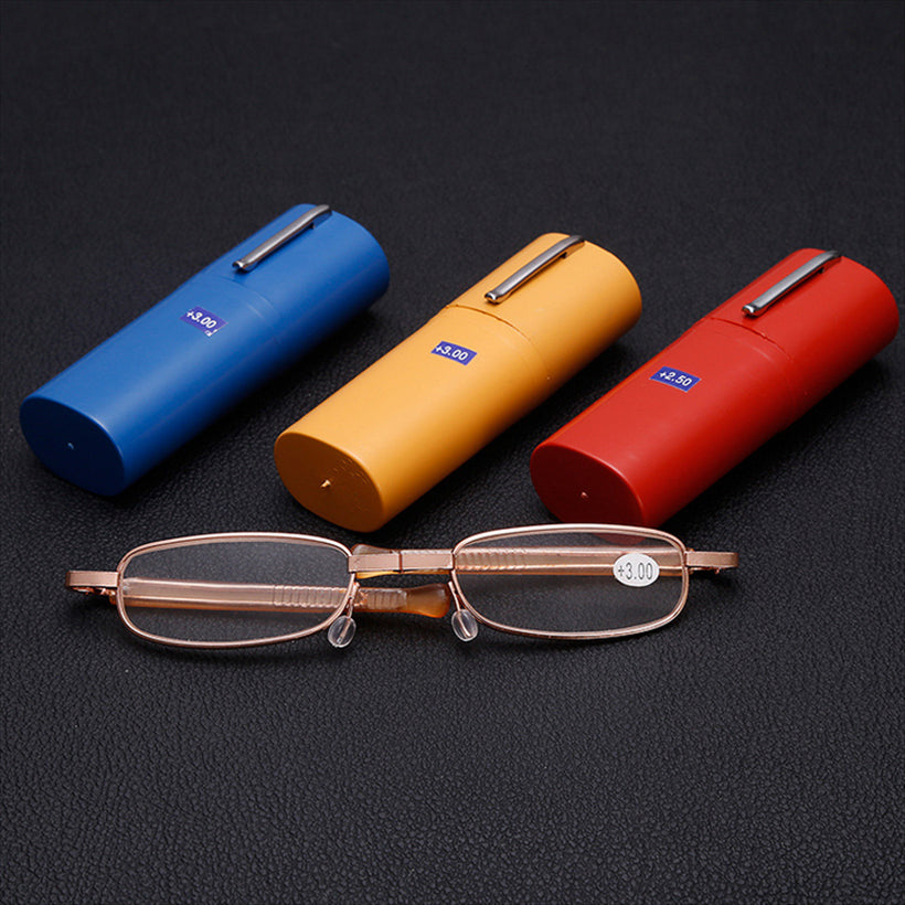 Pencil Case Portable Metal Frame Eyeglasses Women Men