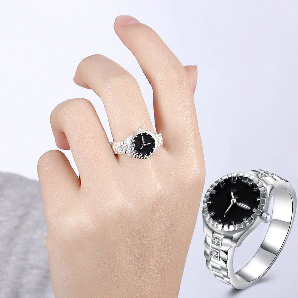 Cool Alloy Finger Ring Watch Clock 2018