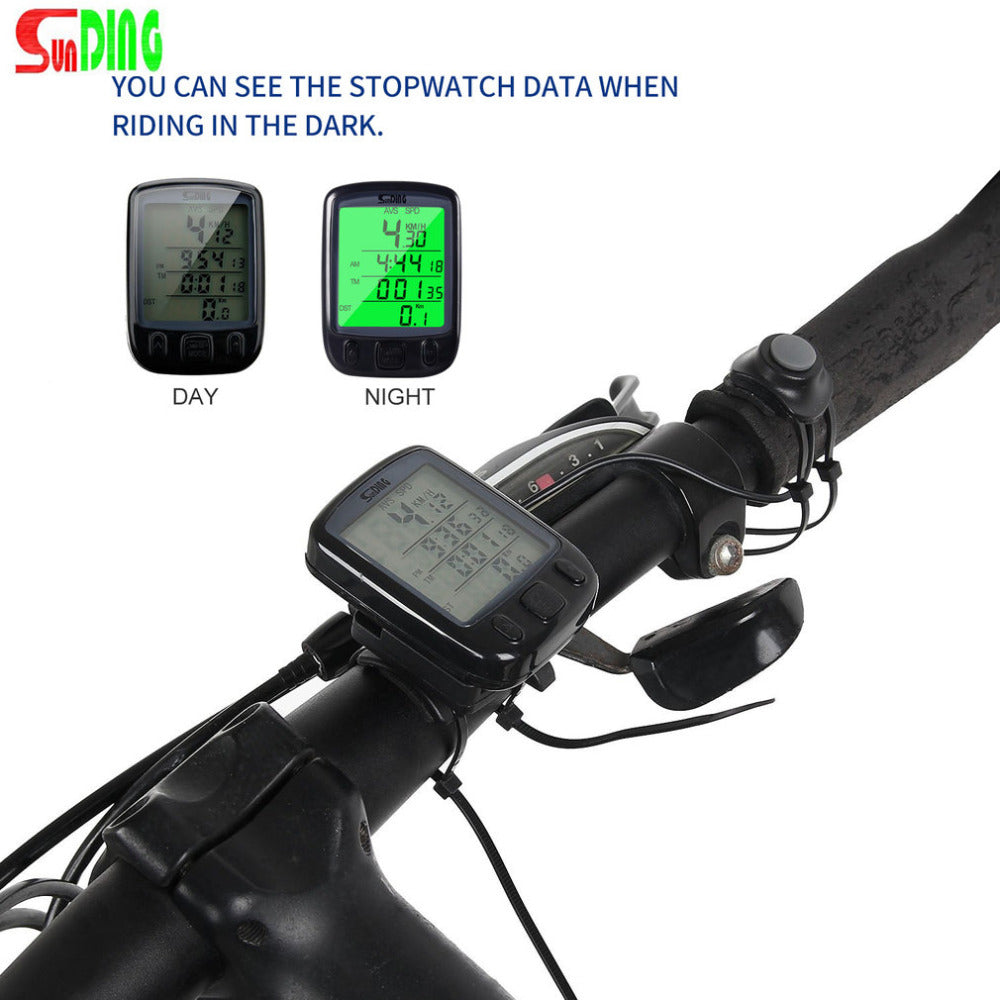 Waterproof LCD Display Bike Odometer Speedometer
