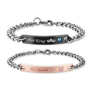 Her King His Queen Couple Bracelets