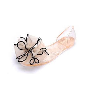 Jelly Shoes Crystal Transparent Flats