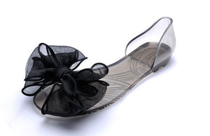 Jelly Shoes Crystal Transparent Flats