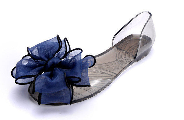 Jelly Shoes Crystal Transparent Flats