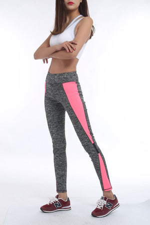 Women Activewear Pink Dark Grey Leggings Workout