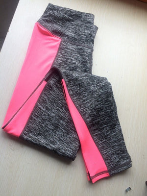 Women Activewear Pink Dark Grey Leggings Workout