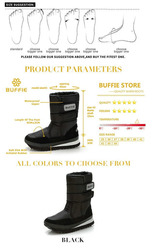 New Men Winter Boots Plus Size