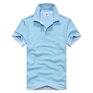 New men's polo shirt men short sleeve cotton