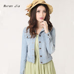 Fashion Women Denim Jacket Plus Size S-4XL