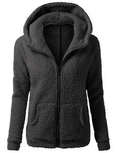 New Autumn Winter Warm Thick Solid Casual Tracksuit Women's Hoodies