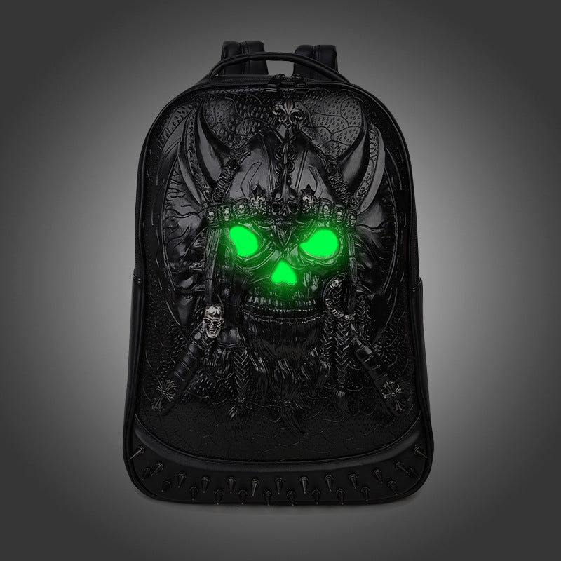 Luminous Bag with hat 3D Skull Head