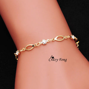 Gold Crystal friendship bracelet