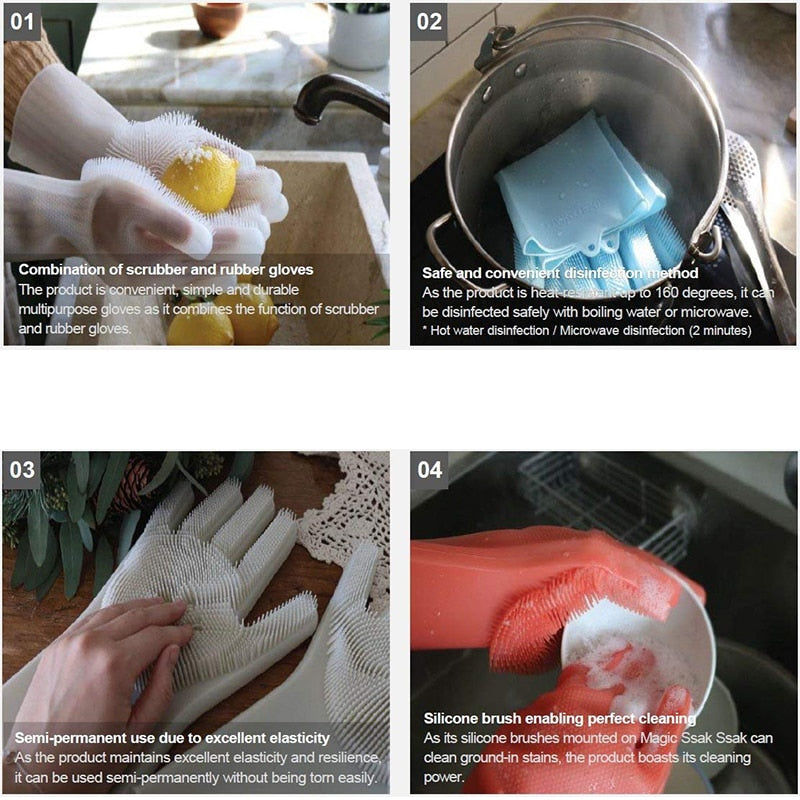 Magic Gloves Dish Washing