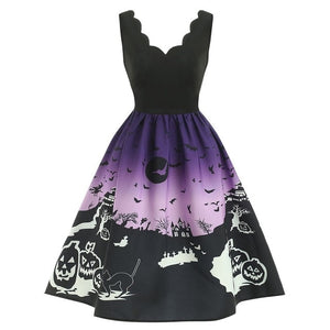 Christmas Cats Musical Notes Print Sleeveless Dress – Newly Chic